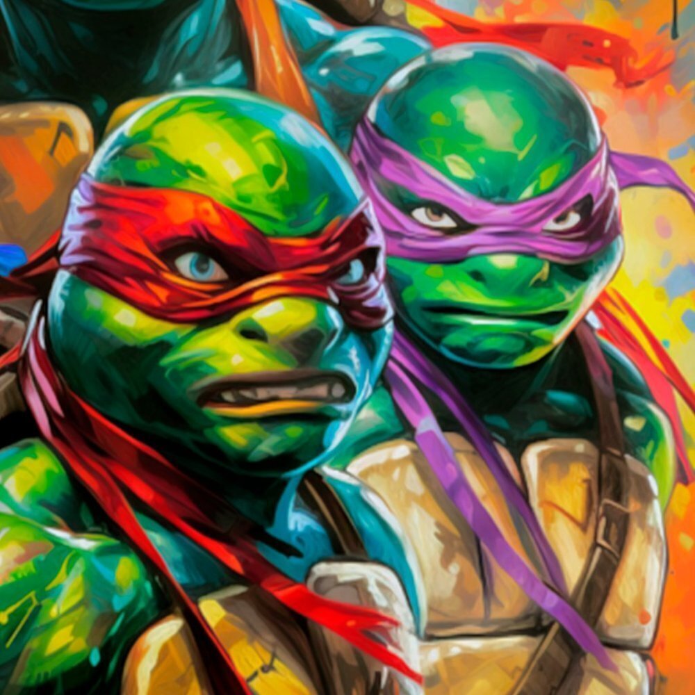 16x20 TMNT Teenage Mutant Ninja Turtles Wall Art‎ Watercolor Oil Painting Poster - Picture 4 of 7